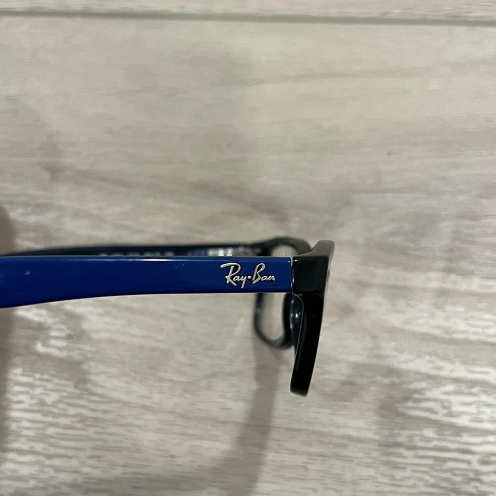 RAY BAN RB1531 3748 Black Unisex Kids Rectangle Full Rim Eyeglasses 48-16-130 - Picture 4 of 6